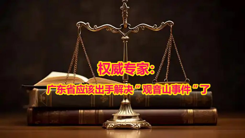 权威专家：广东省应该出手解决“观音山事件”了